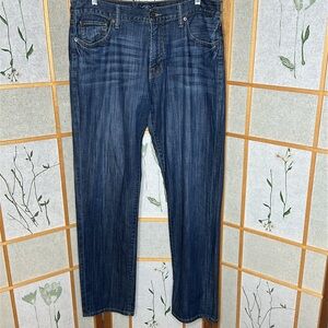 Men’s Lucky Brand Denim Jeans 221 Orginal Straight Dark Wash Size 36”X34”